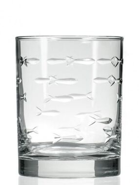 School of Fish  Old Fashioned Whiskey  Set of 2 By ZODAX